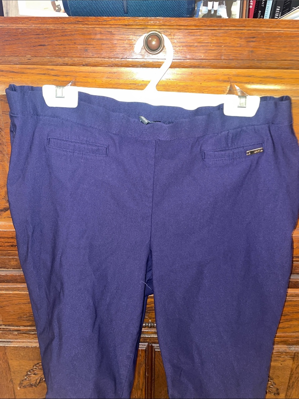 Jones New York Navy Slim Straight Chinos - Picture 4 of 8